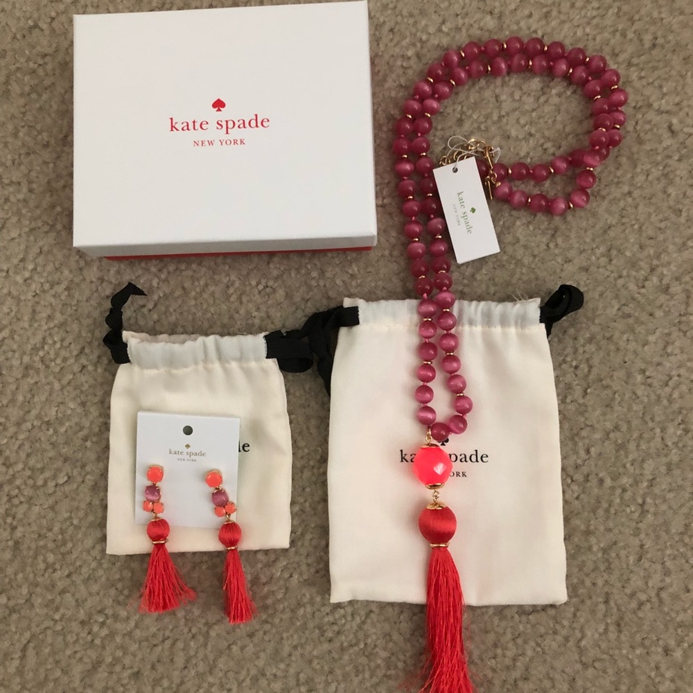 NWT Kate Spade Necklace and Earring Set